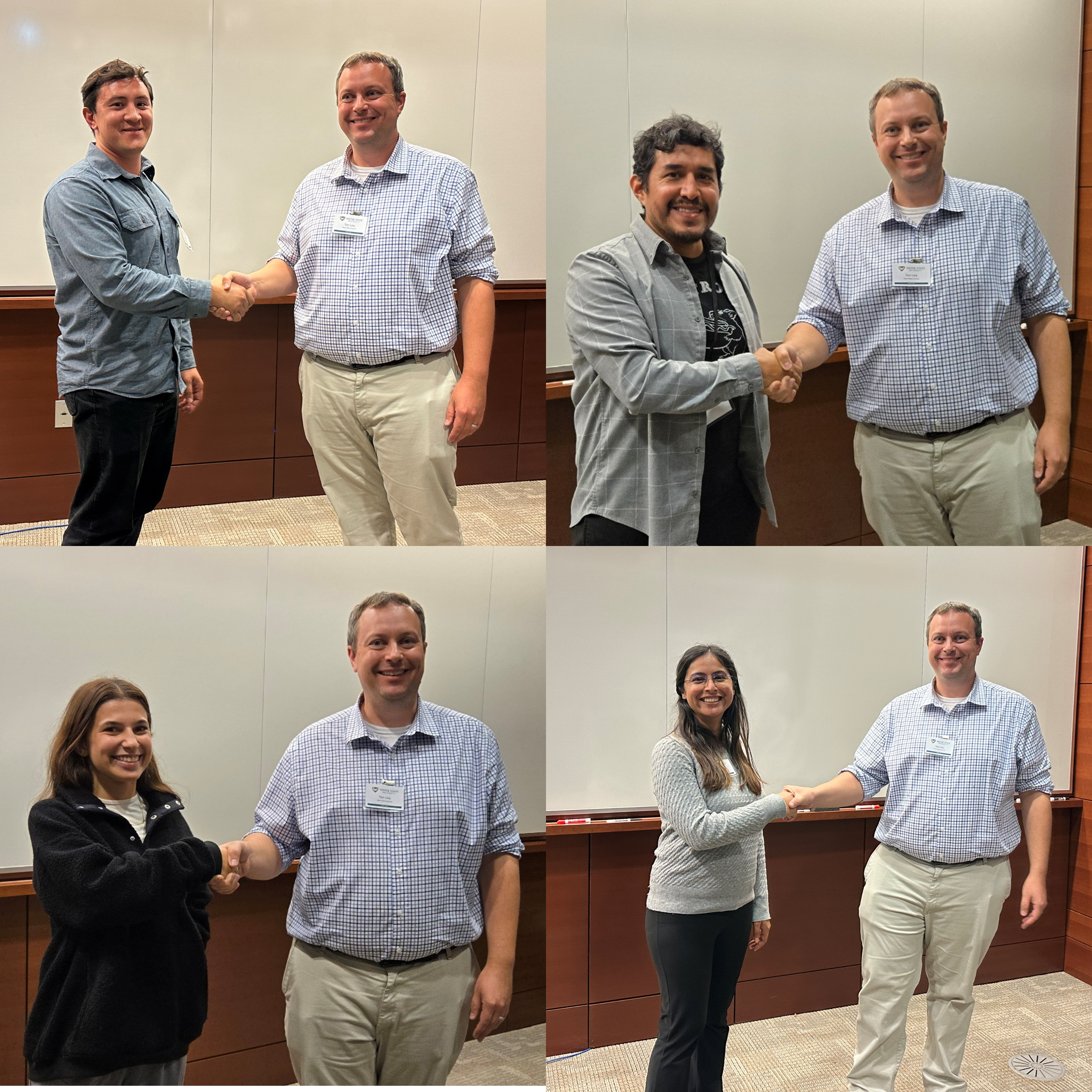 MUACC Best poster awards: Dimple Rani, Mario Cornejo, Brice Vanness, and Emily Dominique Dimple Rani, Mario Cornejo, Brice Vanness, and Emily Dominique